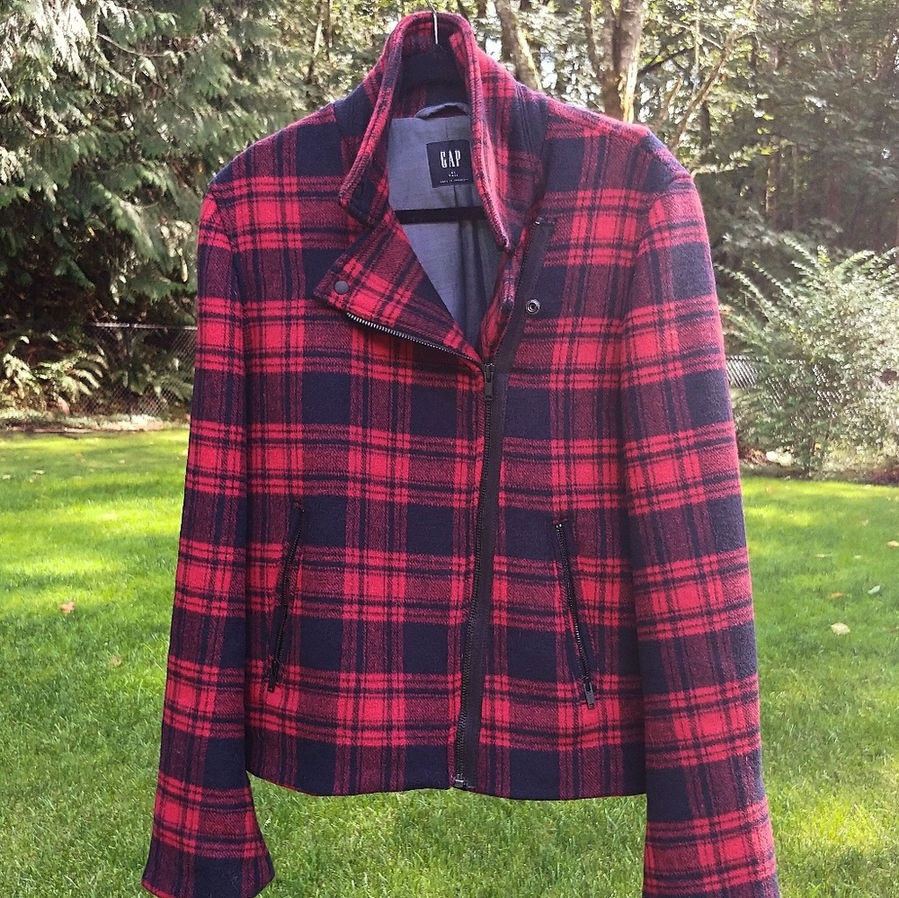 Buffalo Plaid Gap XL Tall Wool Coat